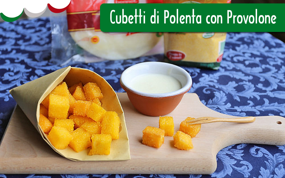 Cubetti di Polenta Fritta con Crema di Formaggi