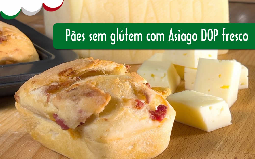 Pães sem glutem com Asiago DOP fresco